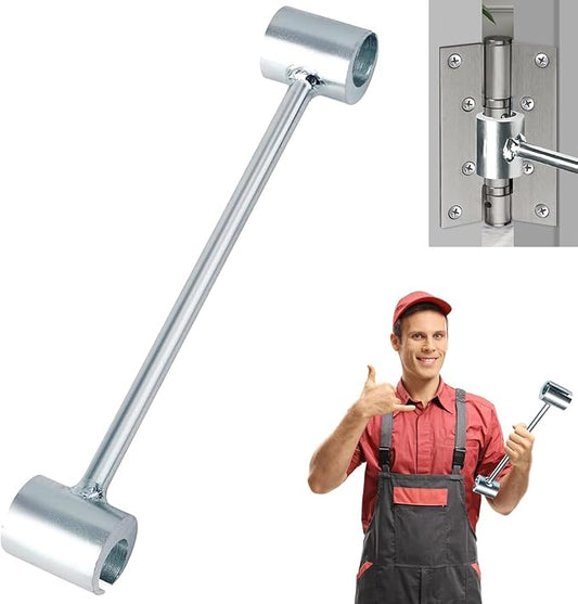 1 Pack Dual Size Door Hinge Adjustment Tool 23–25mm, Door Hinge Repair Tool, Door Gap Adjustment Tool, Door Adjustment Tool, Heavy Duty for Fixing Gaps in Fire, Cleanroom Safety Use (Silvery)