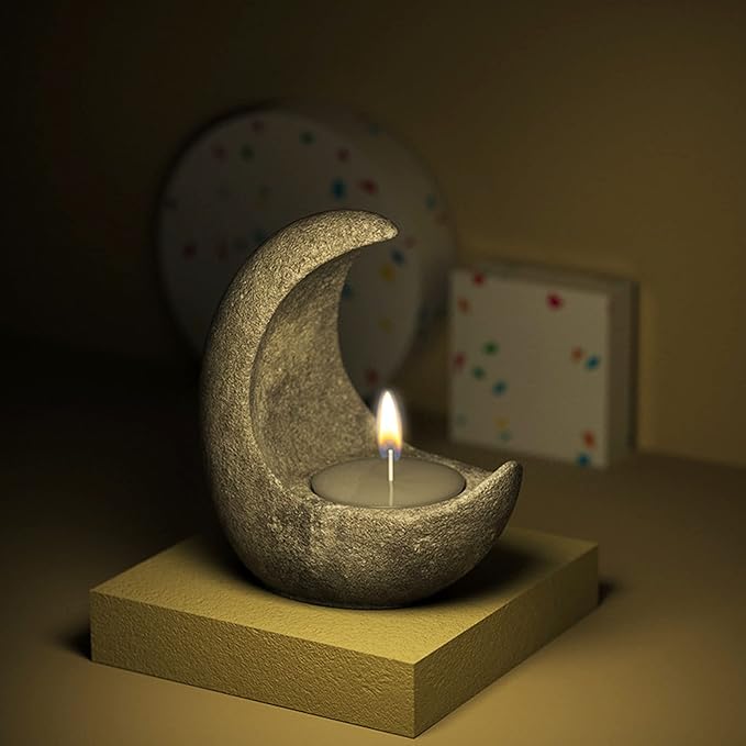 Moon Candle Holder Resin Mould, DIY Silicone Mould for Home Decorations