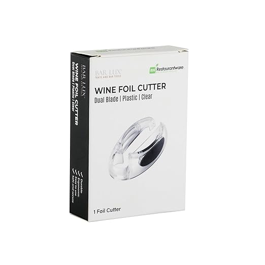 Restaurantware Wine Bottle Foil Cutter 1 Piece 1.9 x 0.7 Inches Ergonomic Wine Foil Remover Portable Opener Tool Durable Plastic Clear Razor-Sharp Accessory for Easy Removal