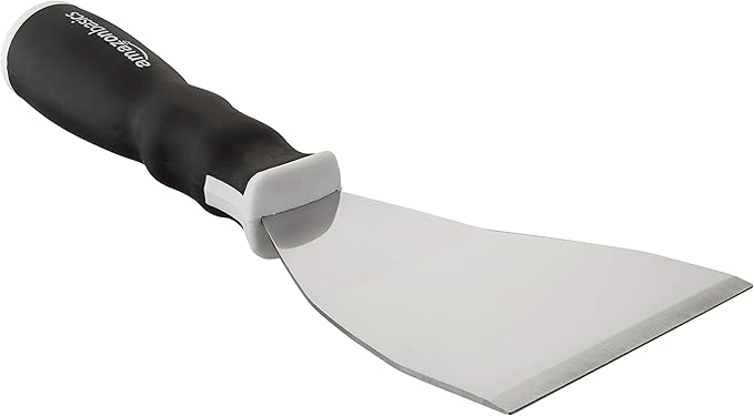 Amazon Basics Soft Grip Bent Scraper with Pole Socket, Heavy-Duty Hammer End for High-Reach Scraping, 3" (Pack of 2)