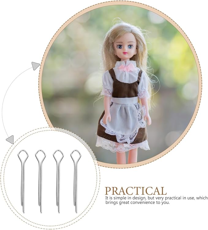 OSALADI DIY Doll Joints Accessories Kit with 10 Pins and 20 Washers for Doll Making Repair Limb Joints Crafting Materials