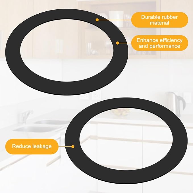 Kitchen Sink Drain Rubber Gasket for Insinkerator,Garbage Disposal Gasket Seal Ring Replacement Kit,FLG Putty Free Sink Seals,4 pcs