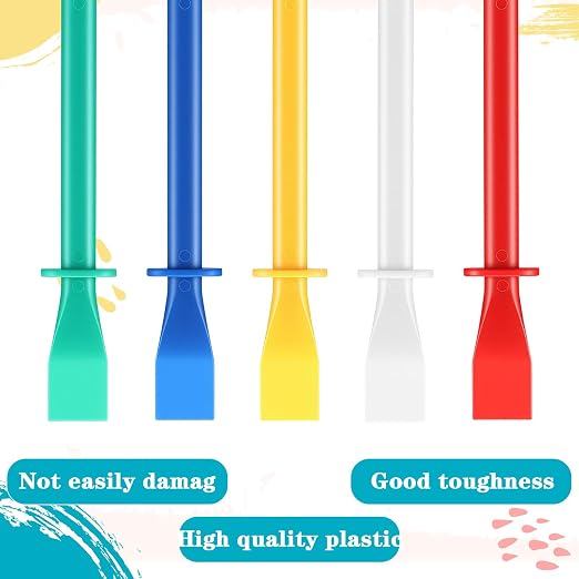 30PCS Glue Spreader Tool, Colored Plastic Glue Sticks Glues Brush Applicators Smear Sticks Easy Clean Glues Brushes Spreaders for DIY Art Leather Craft Woodworking Projects