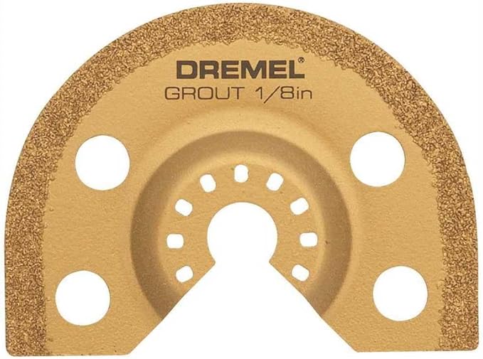 Dremel MM501-1/16-Inch Oscillating Multitool Blade for Grout Removal, Fast Cutting Carbide Accessory - Universal Quick- Fit Interface Fits Bosch, Makita, Milwaukee, and Rockwell