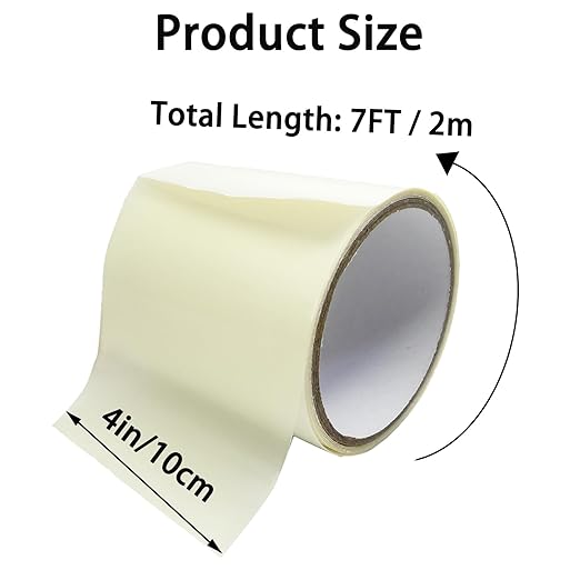 4IN x 7FT Waterproof TPU Repair Tape, Inflatable Patch Repair Kit, Strong Adhesive Sealing Repair Tape for Air Mattress, Bounce Houses, Inflatable Toys, Swimming Rings