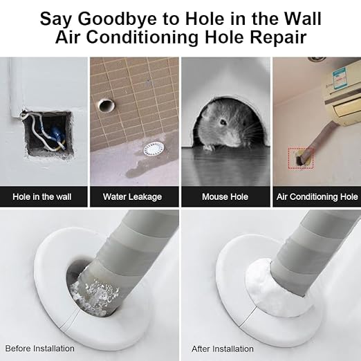 8 Pcs White Sealing Clay Waterproof Duct Seal Repair Seal Putty, Quick-Drying Putty for Pipe Connection, Wall Hole, Air Conditioning Holes