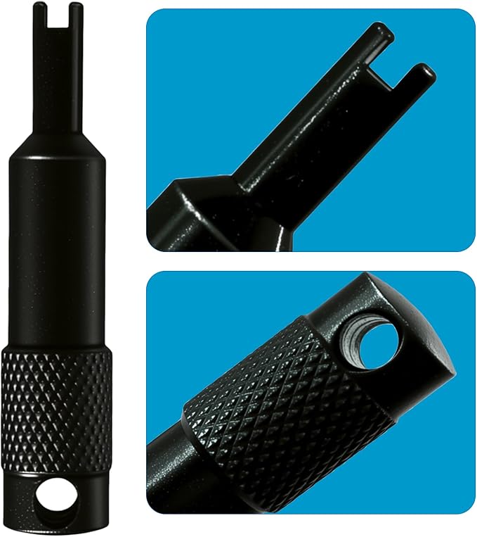 Premium Valve Core Removal Tool,Tire Valve Stem Tool for Car Motorcycle Bike Truck Tire Repair Install Tool for All Standard Valve Cores,Keychain Hole, Knurled Grip