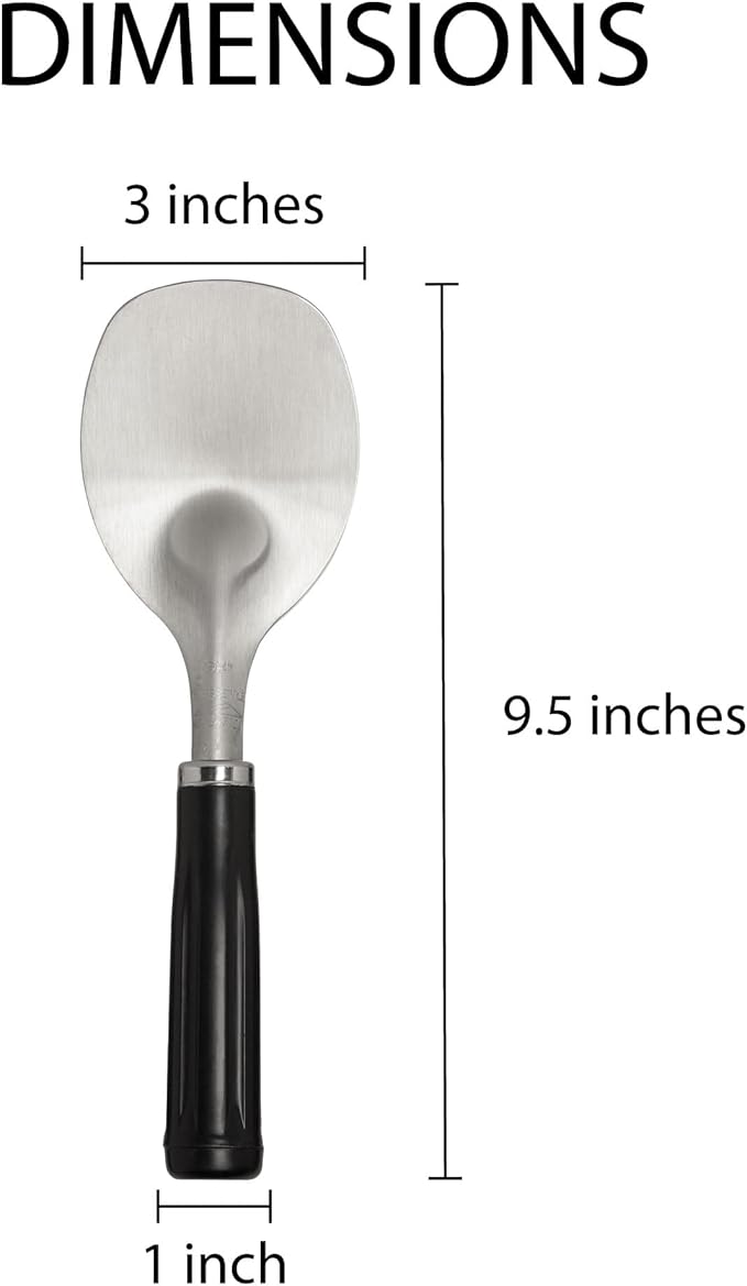 HIC Kitchen Classic Ice Cream Parlor Spade, Stainless Steel, Wide Flat Blade For Ice Cream Cakes Gelato Sorbet Frozen Yogurt