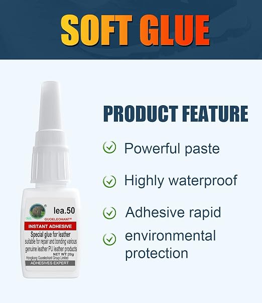 20g Special Glue for Leather, Leather Repair Glue, Used for bonding Between Leather and Leather, Leather and substrates of Different Materials, Suitable for All Kinds of Leather/PU Leather