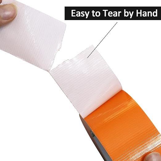 BOMEI PACK Orange Duct Tape, 3Rolls Heavy Duty Strong Industrial Color Duct Tape 9mil x 1.88inch x 30yds for Packing and Repairing