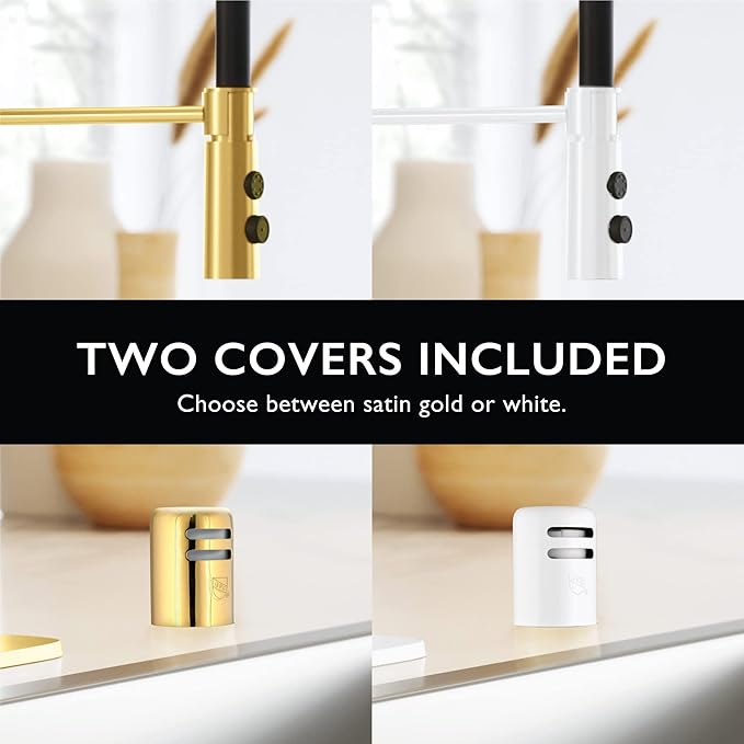 Design House 583872 Dishwasher Air Gap with Cover, Includes Two Finishes, White and Satin Gold
