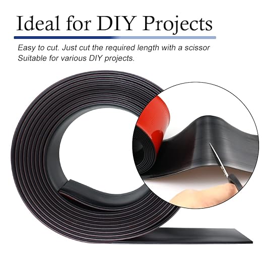Neoprene Rubber Strips Self Adhesive Solid Rubber Sheets, Rolls & Strips for DIY Gaskets Crafts Pads Seals Warehouse Flooring Neoprene Sheet with Adhesive Backing (6" Wide x 1/8" Thick x 40' Long)