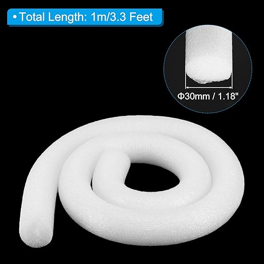 PATIKIL 1-1/5 Inch x 3.3 Feet Backer Rod for Gaps and Joints, Foam Rope Caulk Crack Joint Filler Roll Seal Weather Strip for Home Construction Car