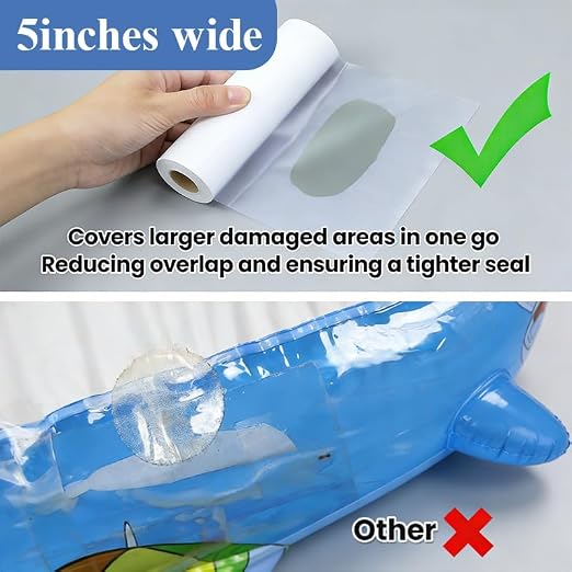 EVKILKJS Waterproof Repair Tape Thickened 0.3mm Reinforcement Bounce House Patch Repair Kit Weatherproof & Waterproof Fast Adhesion on Multiple Surfaces
