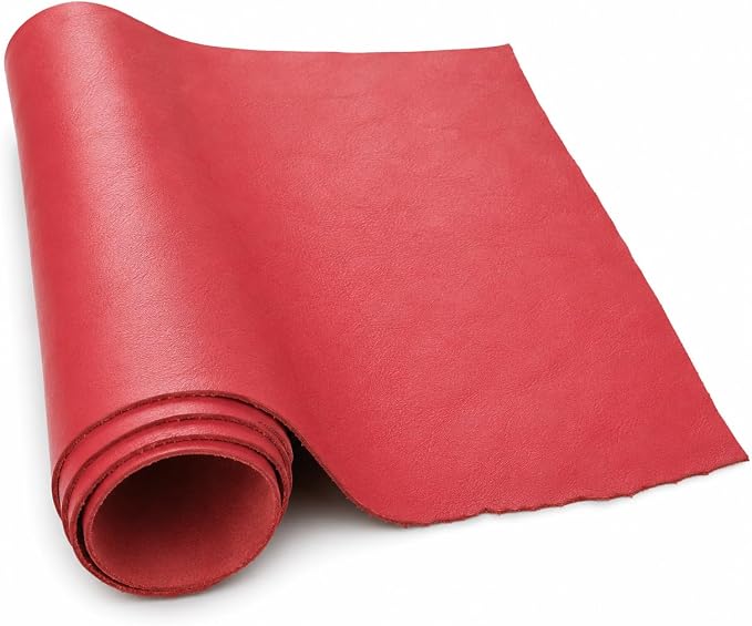 REED Leather HIDES - Cow Skins for Upholstery Crafts (100 Square Foot, RED) | Arts and Crafts
