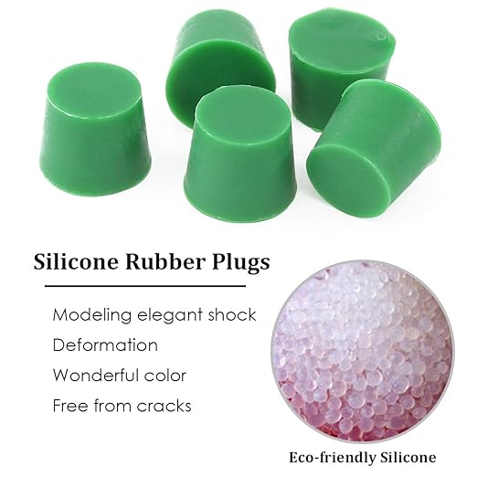 Hilitchi Silicone Rubber Plug Kit Tapered Stopper Silicone Plugs for Powder Coating Painting Anodizing Plating Vacuum Test Plugging Hydraulic Fuel and Oil Lines (Assorted Color-20Pcs, Assorted Size)