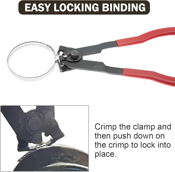 CV Joint Boot Clamp Pliers Atv Axle Boot Clamp Pliers Cv Banding Tool With 10 Crimp Bands -Ear Type Extension For Most Cars
