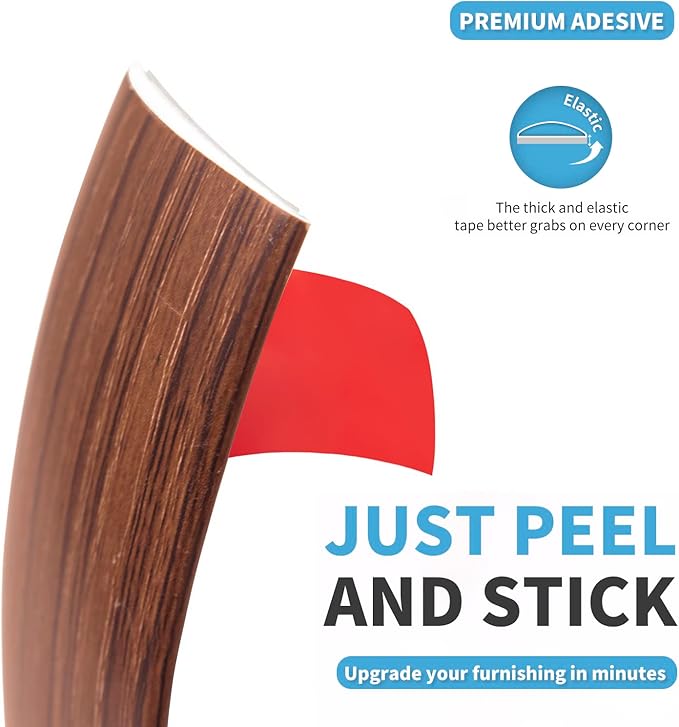 Art3d 4 FT Self Adhesive Vinyl Floor Transition Strip, Laminate Floor Strip Floor Flat Divider Strip for Joining Floor Gaps,Carpet Threshold Transition,Floor Tiles（1.57in, Cherry）
