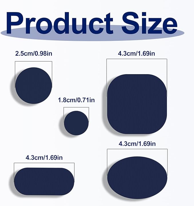 Self-Adhesive Nylon Patches Tent Repair Kit – Outdoor Gear Tenacious Repair Tape, Waterproof Fabric Patches for Clothes, Tent, Down Jacket, Backpack (45pcs, Navy