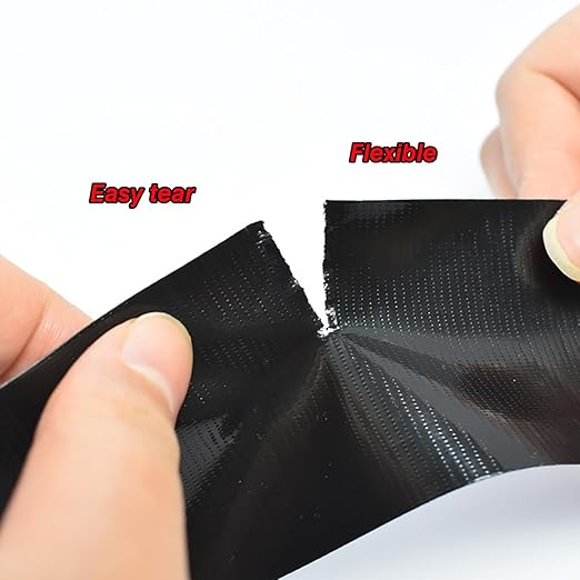 XUXU 3Pack Black Duct Tape Heavy Duty Waterproof Strong Adhesive Duct Tape Bulk for Indoor Outdoor Repairs 60 Yards x 2 Inch Total