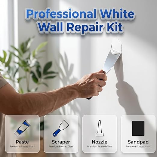 Drywall Mending Agent Kit, Quick Drying Wall Repair Paste with Scraper, Easy DIY Wall Hole Crack Dent Filler for Household Surface Restoration (3pcs)