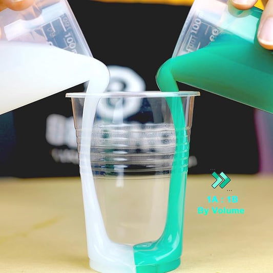 BBDINO Silicone Mold Making Kit, Super Elastic Jade Green Silicone, 1Gallon/140.8Oz, Ideal for Casting 3D Resin Molds & Silicone Molds, 1A:1B Mix Ratio