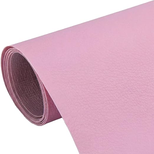 Cremsy Leather Repair Patch Tape, Self-Adhesive Leather Repair Patch Kit for Couch Sofa Car Seats, Waterproof Vinyl Repair Patch, Cuttable Furniture Repair Tape for Chair Jacket (18, Pink)