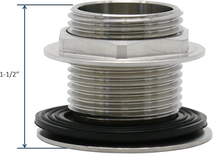 Stainless Steel Bar Sink Drain 1" Nominal Pipe Size (1" NPS Thread) for 1-3/8" Sink Opening