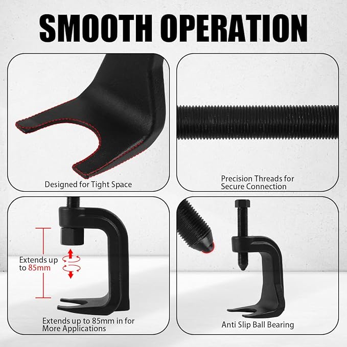 H RUO Ball Joint Separator - Ball Joint Removal Tool Extends Up to 2 3/8 Inches, Ball Joint Puller Universal Fit for Cars, Trucks, SUVs