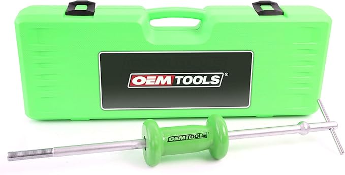 OEMTOOLS 37033 5 Pound Slide Hammer Puller, Heavy Duty Automotive Versatile Use Bearing Hammer, Pull Dents, Remove Bearings and More, Chrome Plated with Carrying Case