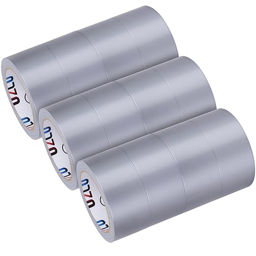 Duct Tape Bulk, Silver Duct Tape Heavy Duty, 12 Rolls x 20 Yard x 1.88 Inch Per Roll, Flexible, No Residue, All-Weather and Tear by Hand, Bulk Value for Indoor & Outdoor Repairs, Industrial Use