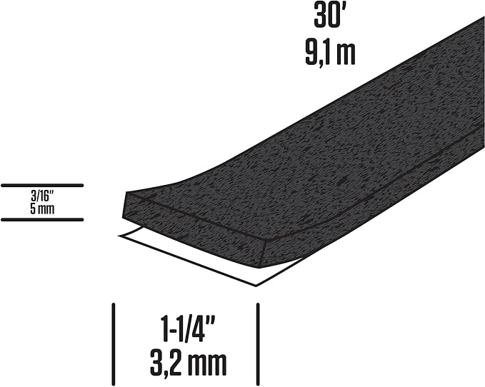 M-D Building Products 02352 30 ft. Gray Foam Tape Camper Seal for Camper Shells