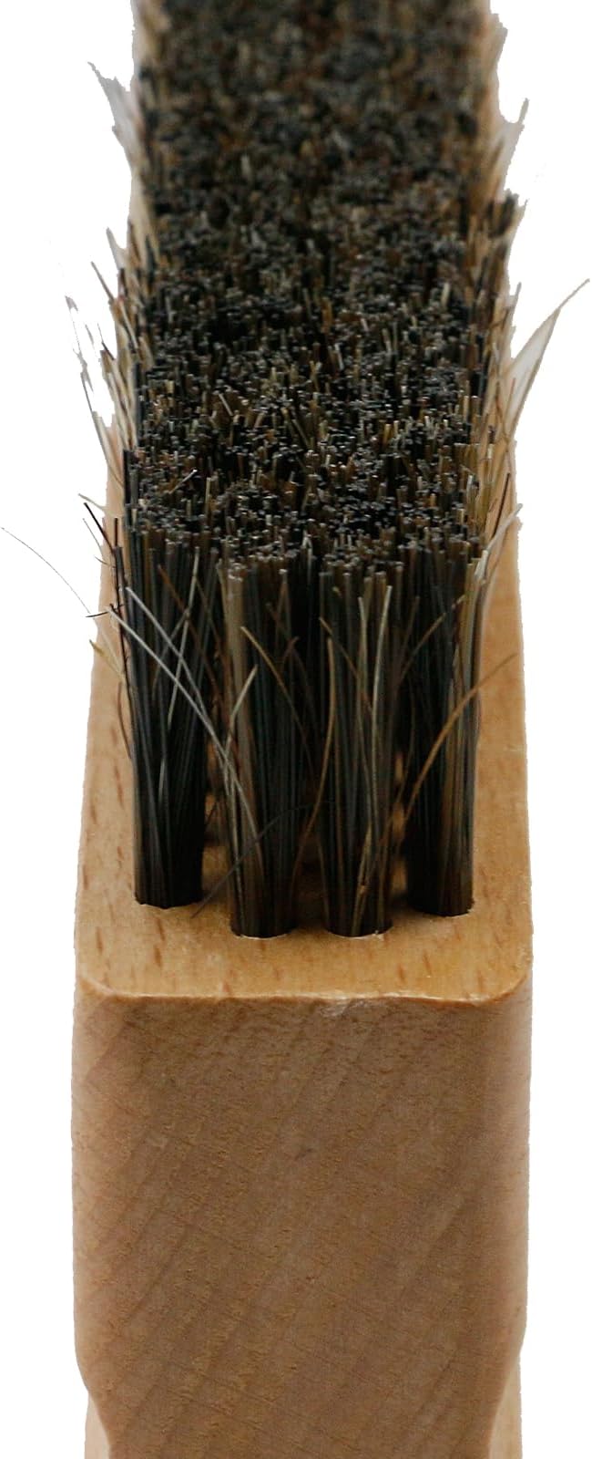 KUMGROT Wall Paper Removal Supplies Wallpaper Smoothing Brush Wallpaper Paste Brush Wallpaper Hanging Tool 4-Row Horse Hair Brush with Wood Handle for Tile Grout Cleaning Scrubbing (W03)