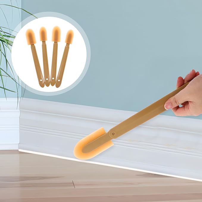 OSALADI Caulking Finishing Tool Set 4 Pieces Plastic Caulk Applicator Scraper with Ergonomic Grip for Smoothing and Filling Gaps Home Repair 11.61 Inch