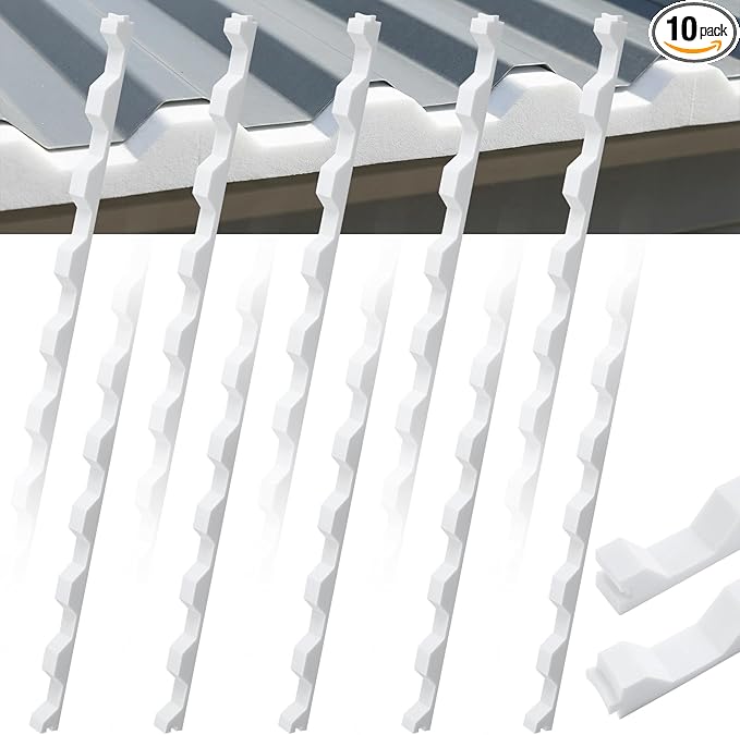 10 Pcs 3ft Long Octagonal Foam Closure Strips for for Metal Roofing Standing Seam Low Rib Shallow Wave Panels Seal Ridges Mountain Joints Avoid Gaps Wind Water Dust Closed for Roof Maintenance Repair