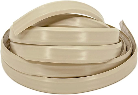 InstaTrim Peel & Stick Flexible Caulk Tape & Trim, Easy to use, self-Adhesive, Caulk sealant for Floors, Doors, Windows, counters, tubs and More - Made in USA, 1/2 inch x 10 feet, Ivory