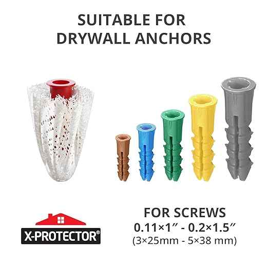 X-Protector Patches for Anchors - 20 PCS Set of 2 Sizes - Loose Wall Anchor Fix Pad - Dry Wall Anchor Repair Pads - Plaster Wall Anchors - Wall Anchors Repair Patches to Keep Them in Place!