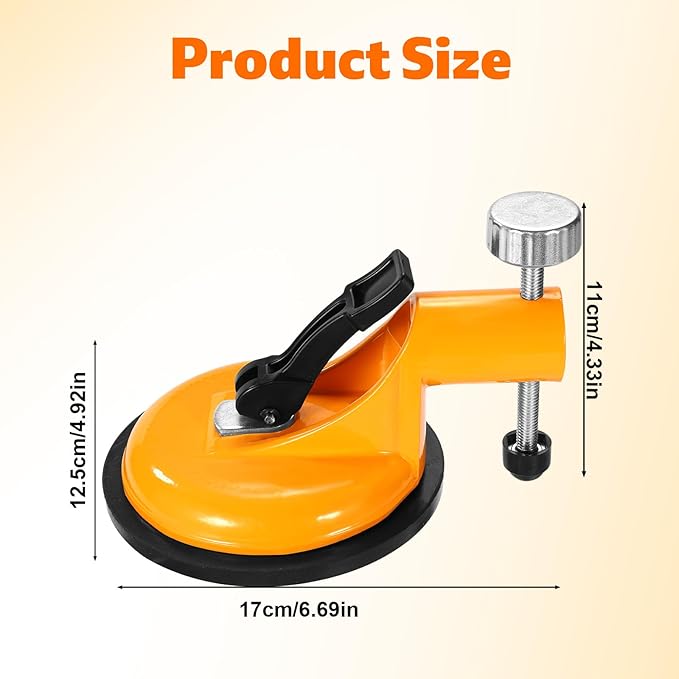 Granite Marble Countertop Seam Leveling Tool, Adjustable Vacuum Suction Cups Professional Gap Adjustment Kit for Stone Slab Installation & Repair (Yellow)