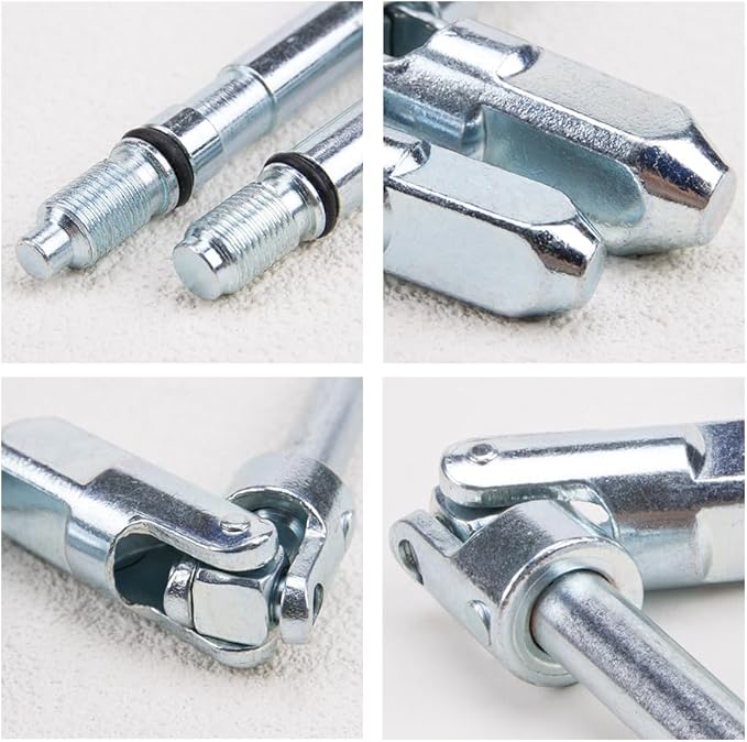 2Pcs Jack Joint Metal Tool Kit Double Pump Horizontal Jack Parts & Oil Seal Portable U Joint Rebuild Accessories for Dustproof Efficiency