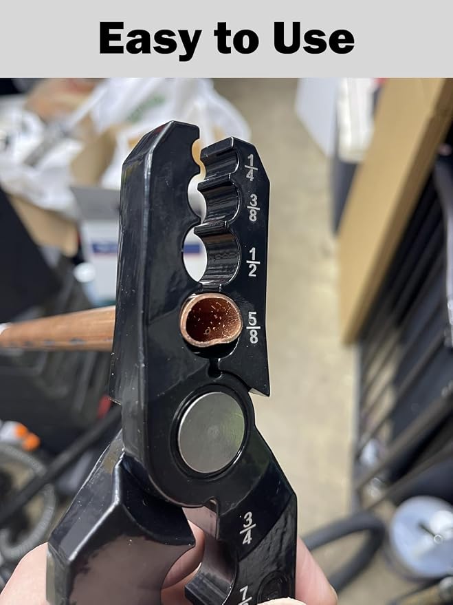 Copper Tube Rounder, Flat Tube Repairer Pliers, Manual Copper Tubing Repair Tool with 6 Hole - for 1/4", 3/8", 1/2", 5/8", 3/4" 7/8" Aluminum Pipe