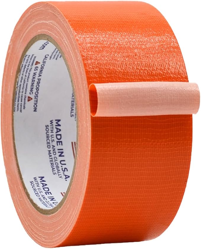 WOD DTC10 Advanced Strength Industrial Grade Racing Orange Duct Tape, 2 inch x 60 ft. Waterproof, UV Resistant For Crafts & Home Improvement
