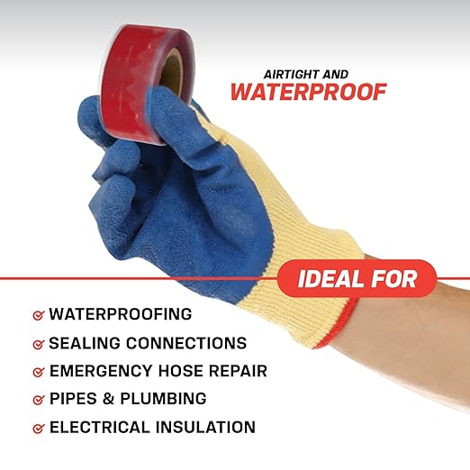 Bond It Rescue Tape, Self-Fusing Silicone Tape, Emergency Plumbing Pipe & Radiator Hose Repair, Electrical Insulation, Waterproof, 950PSI, 1" Width x 36' Length x 0.02" Thick, Clear