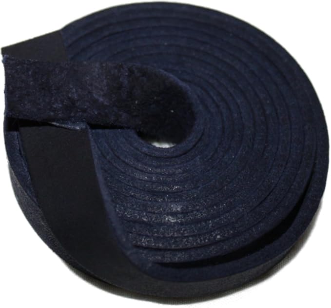 Leather Strap for Crafts & Jewelry | 72 Long × 5/8" Wide × 1/8" Thick (7-8oz) | Genuine Leather Strips for Crafts, Projects or Repairs - Navy Blue