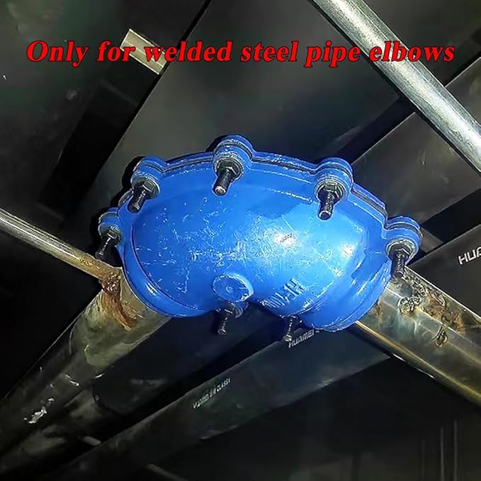 Pipe Repair Clamp For 2-1/2 Inch Welded Steel Pipe Elbow(OD of the Pipe and Elbow are 3 inch),90 Degree Elbow Leak Sealer,Long Radius,Only Suitable for Welded Steel Pipes