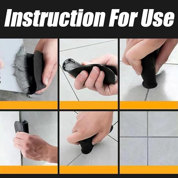 4Pcs Caulking Grout Applicator Tool, Silicone Caulk Remover, Manual Caulk Grout Tool, Brick Filler Caulking Finishing Scraper, for Grout, Tiles, Wall Tiles