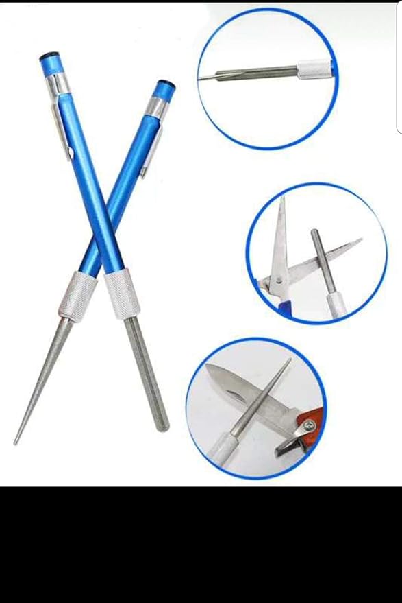 Cadie Glass Repair Tool Pen, Blue Diamond Carbide Glass File for Chips & Cracks, Stemware & Crystal Repair, Non-Slip Ergonomic Handle, Portable Pocket Clip, Precision Glassware Fix Tool