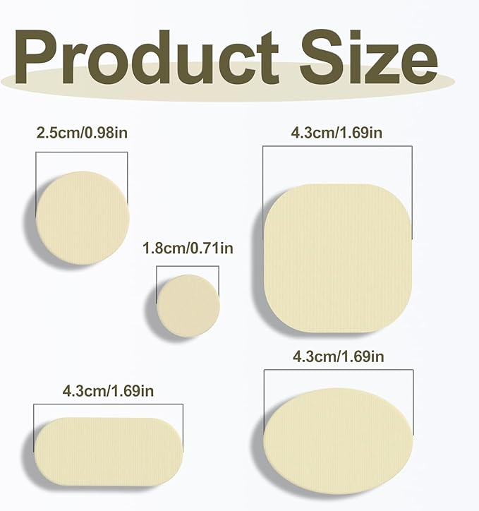 Self-Adhesive Nylon Patches Tent Repair Kit – Outdoor Gear Tenacious Repair Tape, Waterproof Fabric Patches for Clothes, Tent, Down Jacket, Backpack (45pcs, Beige