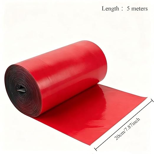 Waterproof Sealant Tape Self Adhesive Rubberized Asphalt Tape for RV Roof Metal Roof Corrugated Roof Leak Repair UV Resistant Heavy Duty Waterproofing Membrane (Red, 7.874in*196.85in)