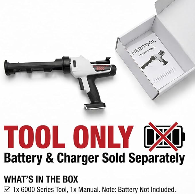 Heavy Duty Caulking Gun | 18V Cordless Drive | 10oz Cartridges 300ml | Compatible with M18 Battery | Tool Only | No Drip Professional Calking for Painters, DIYers