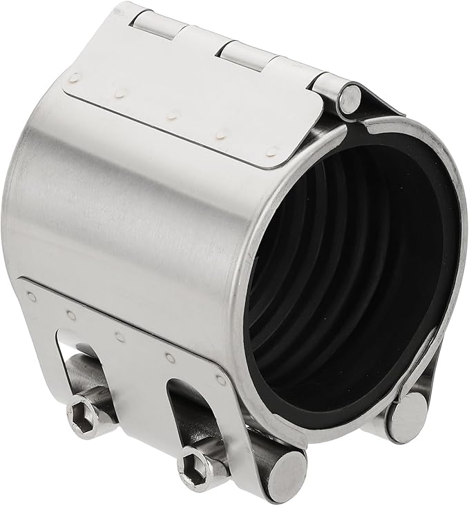 HARFINGTON Pipe Repair Clamp 3-1/2" OD 87mm-92mm 304 Stainless Steel Leak Sealer Emergency Pipe Repair for Plastic Metal Tubing Water Gas Oil Lines, Silver